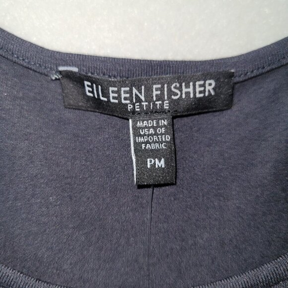EILEEN FISHER New Organic‎ Rayon Scoop Neck Tank Dress Medium Petite Grey USA - Picture 3 of 14